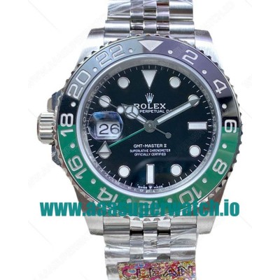Replica Rolex GMT-Master II 126720VTNR C Factory Stainless Steel Black Dial Swiss 3186