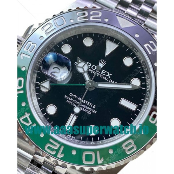 Replica Rolex GMT-Master II 126720VTNR C Factory Stainless Steel Black Dial Swiss 3186