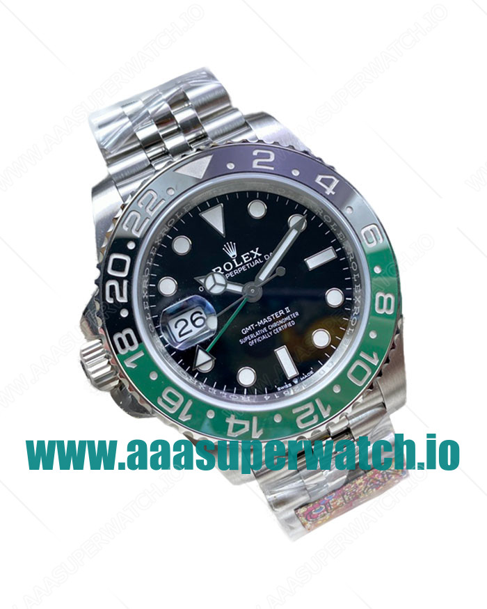 Replica Rolex GMT-Master II 126720VTNR C Factory Stainless Steel Black Dial Swiss 3186