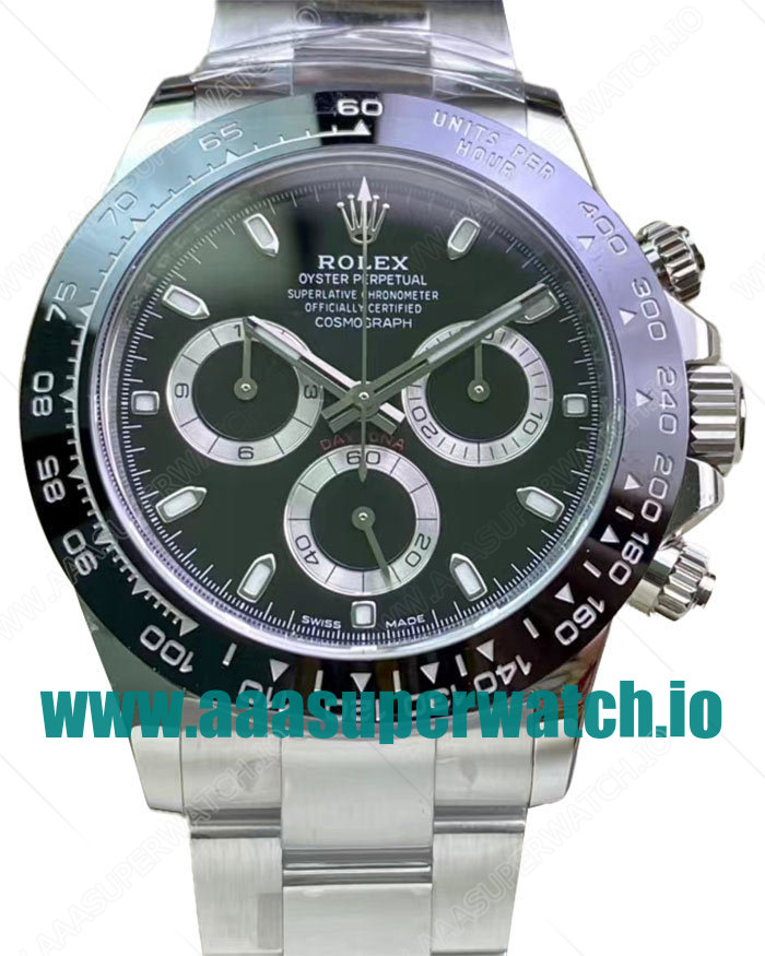 Replica Rolex Daytona 116500LN C Factory Stainless Steel Black Dial Swiss 4130
