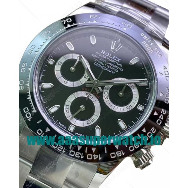 Replica Rolex Daytona 116500LN C Factory Stainless Steel Black Dial Swiss 4130