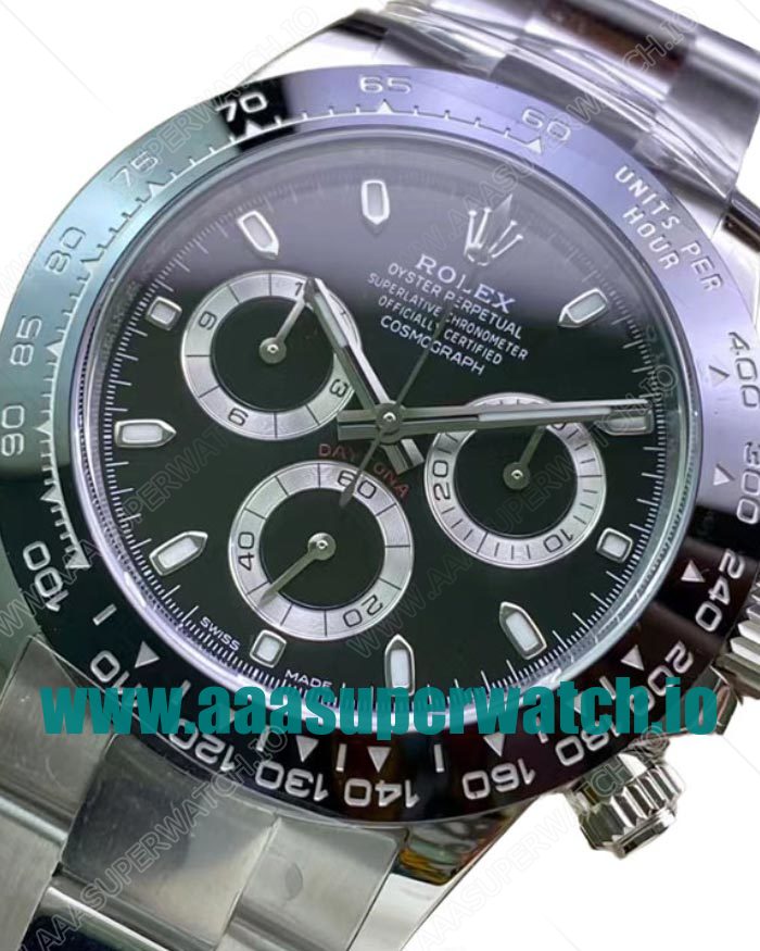 Replica Rolex Daytona 116500LN C Factory Stainless Steel Black Dial Swiss 4130