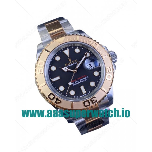 Replica Rolex Yacht-Master 126621 C Factory Stainless steel & Rose Gold Black Dial Swiss 3186