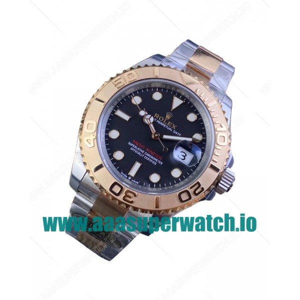 Replica Rolex Yacht-Master 126621 C Factory Stainless steel & Rose Gold Black Dial Swiss 3186