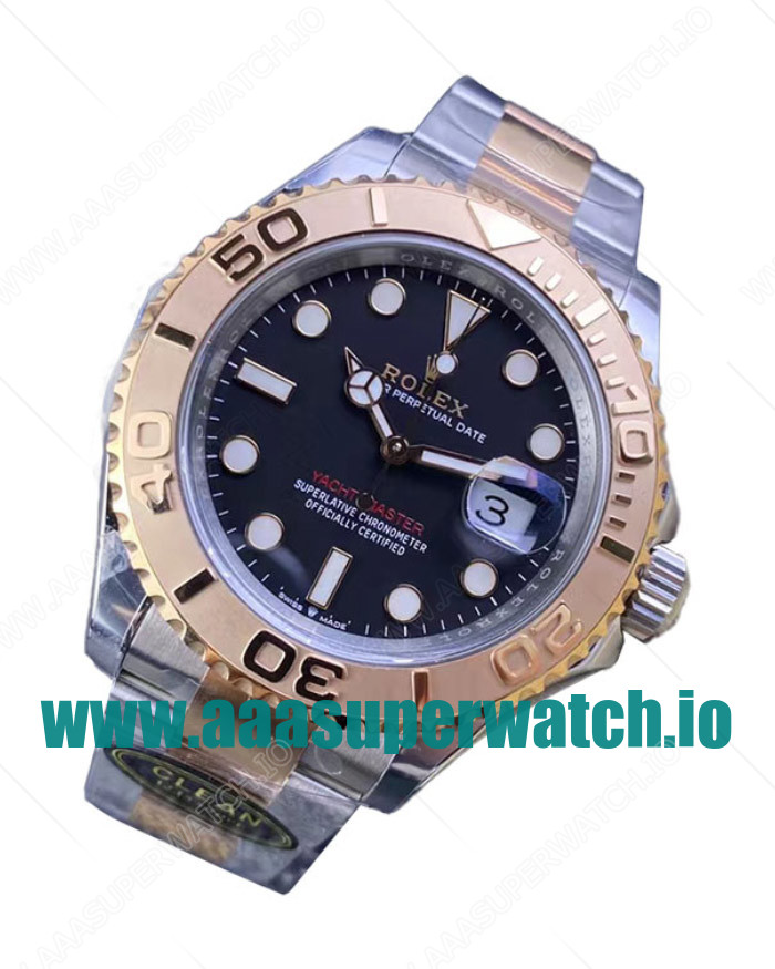 Replica Rolex Yacht-Master 126621 C Factory Stainless steel & Rose Gold Black Dial Swiss 3186
