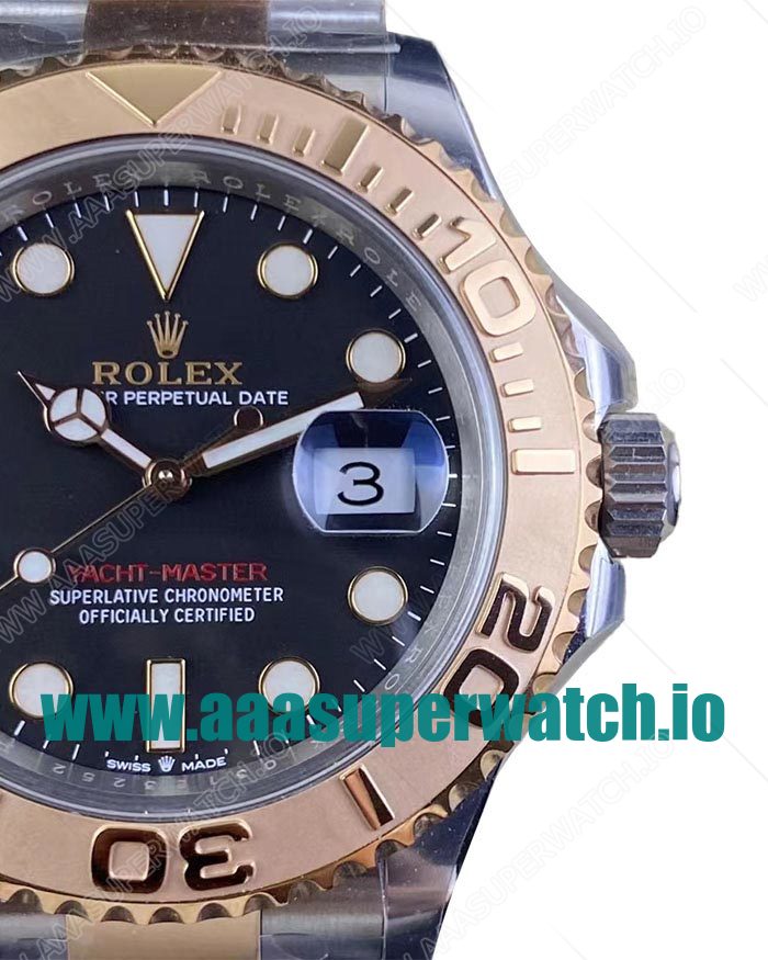 Replica Rolex Yacht-Master 126621 C Factory Stainless steel & Rose Gold Black Dial Swiss 3186