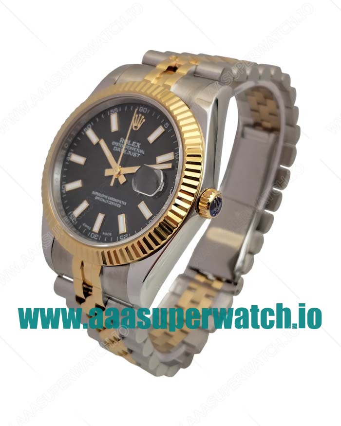 Replica Rolex Datejust II 116333 41MM EW Stainless Steel & Yellow Gold Black Dial Swiss 3235